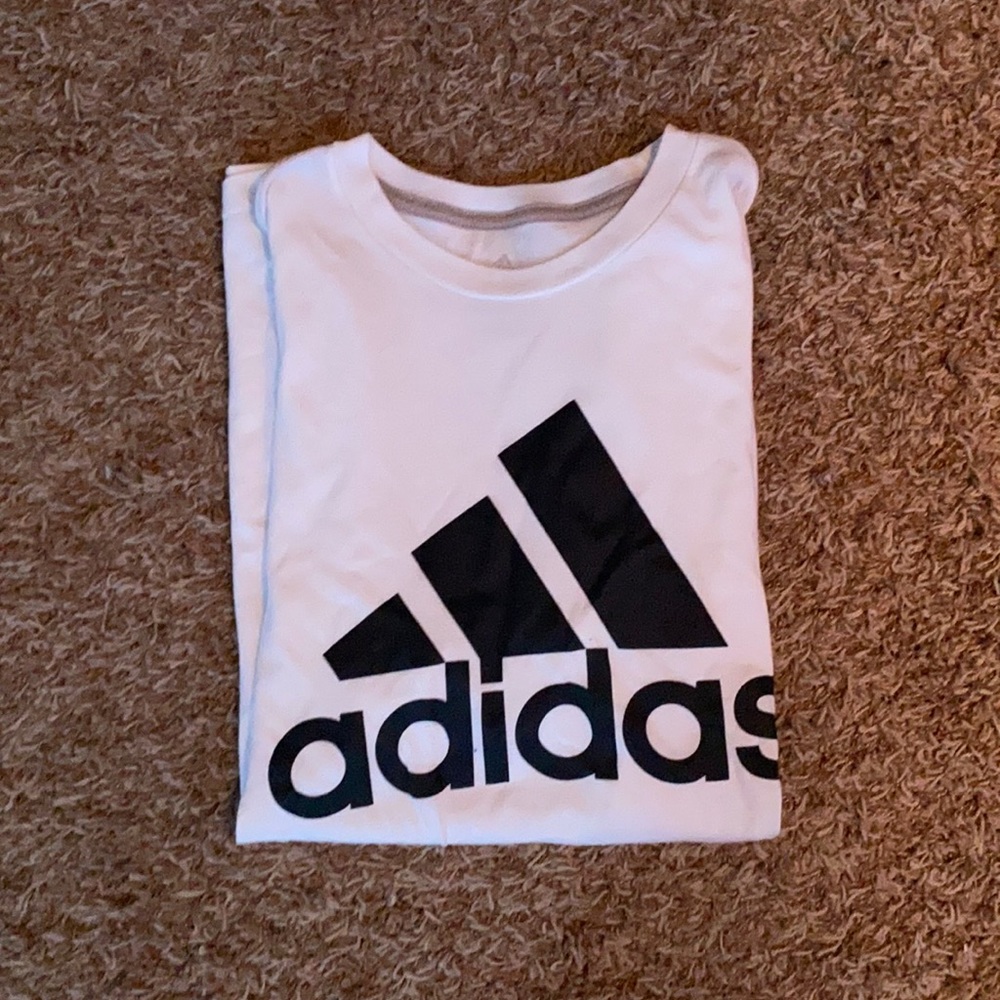 adidas white t
